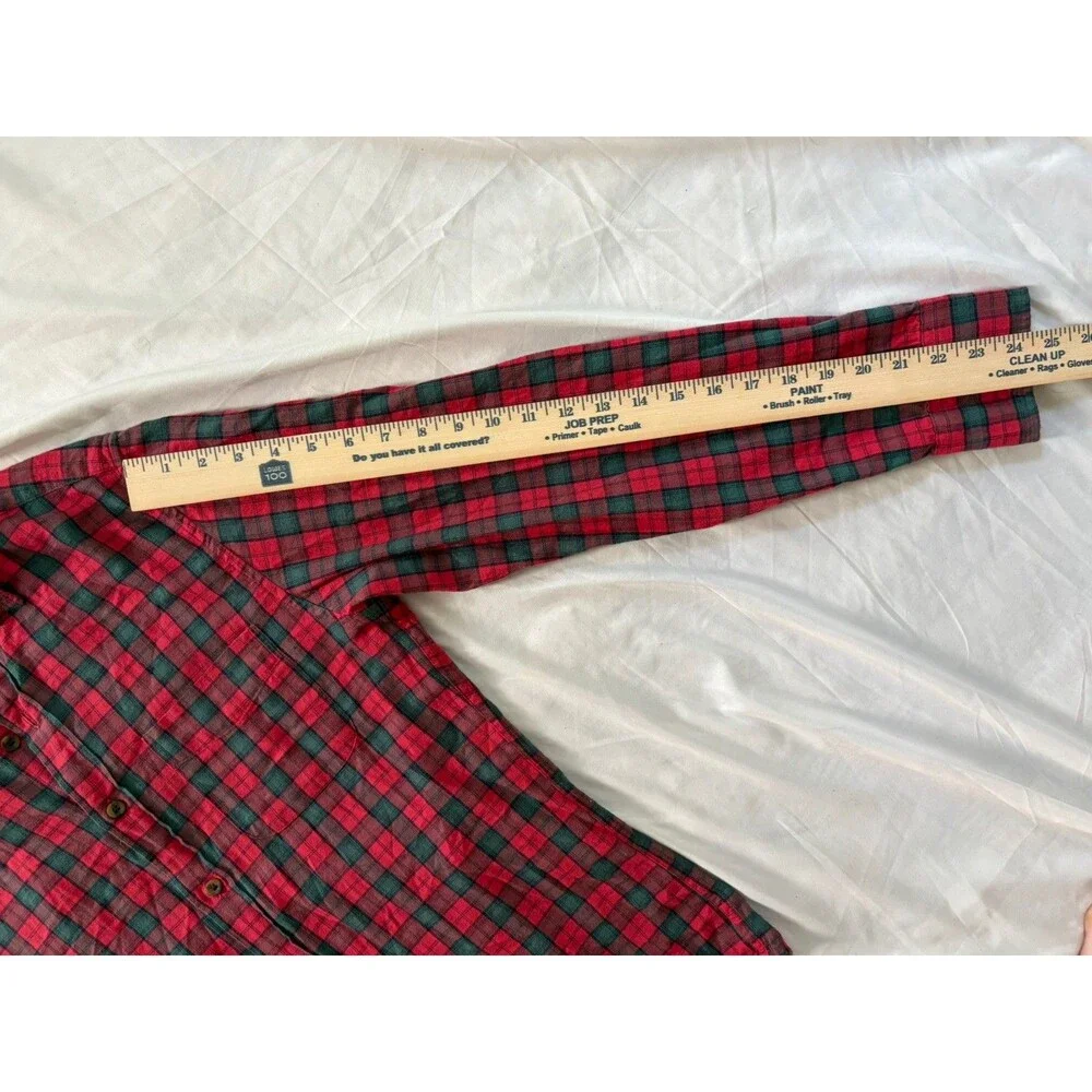 J Crew Flannel Shirt Red Black Plaid Mens S Button Up Cabin Outdoor Classic Prep